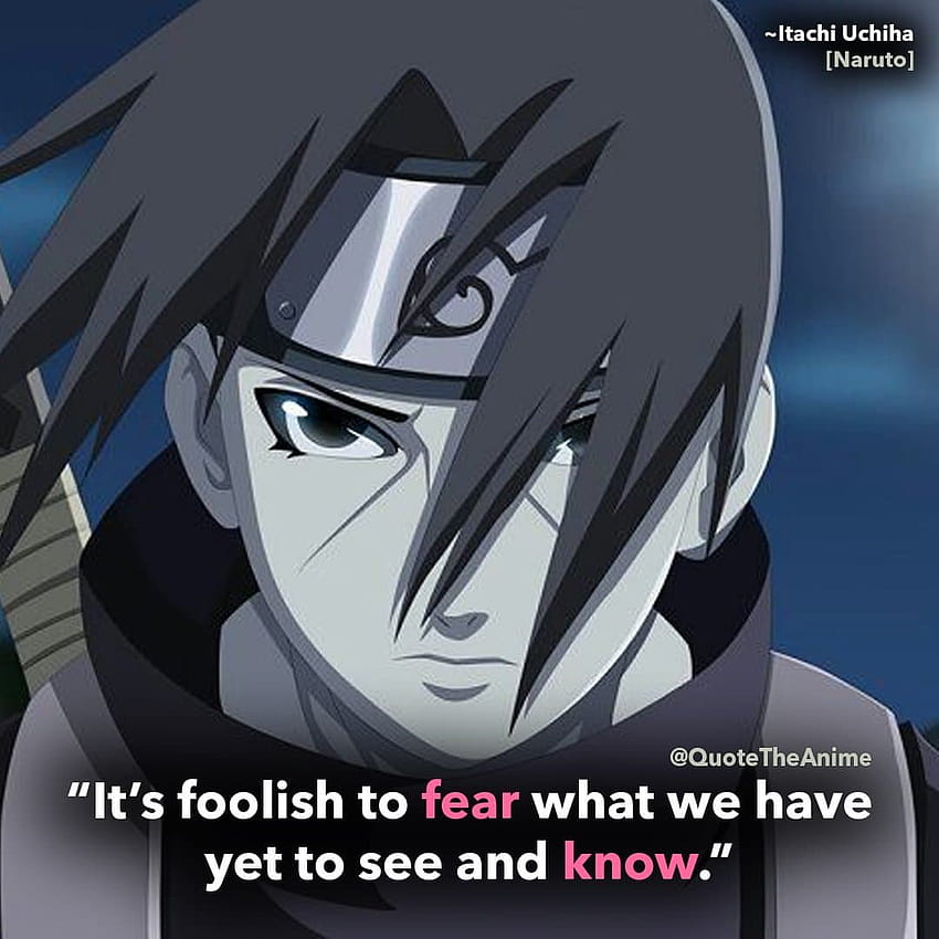 1 Motivational Anime Quotes that Inspire You, itachi quotes HD phone  wallpaper | Pxfuel