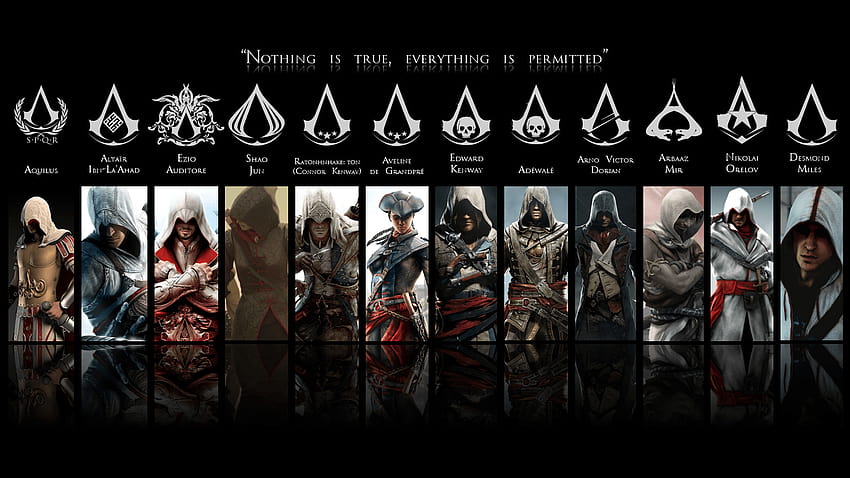 Todos los Assassins, Assassins Creed Symbol Computer nada es cierto todo está permitido fondo de pantalla