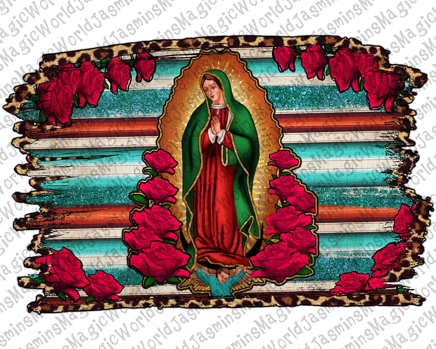 Virgen de guadalupe with roses HD wallpapers | Pxfuel