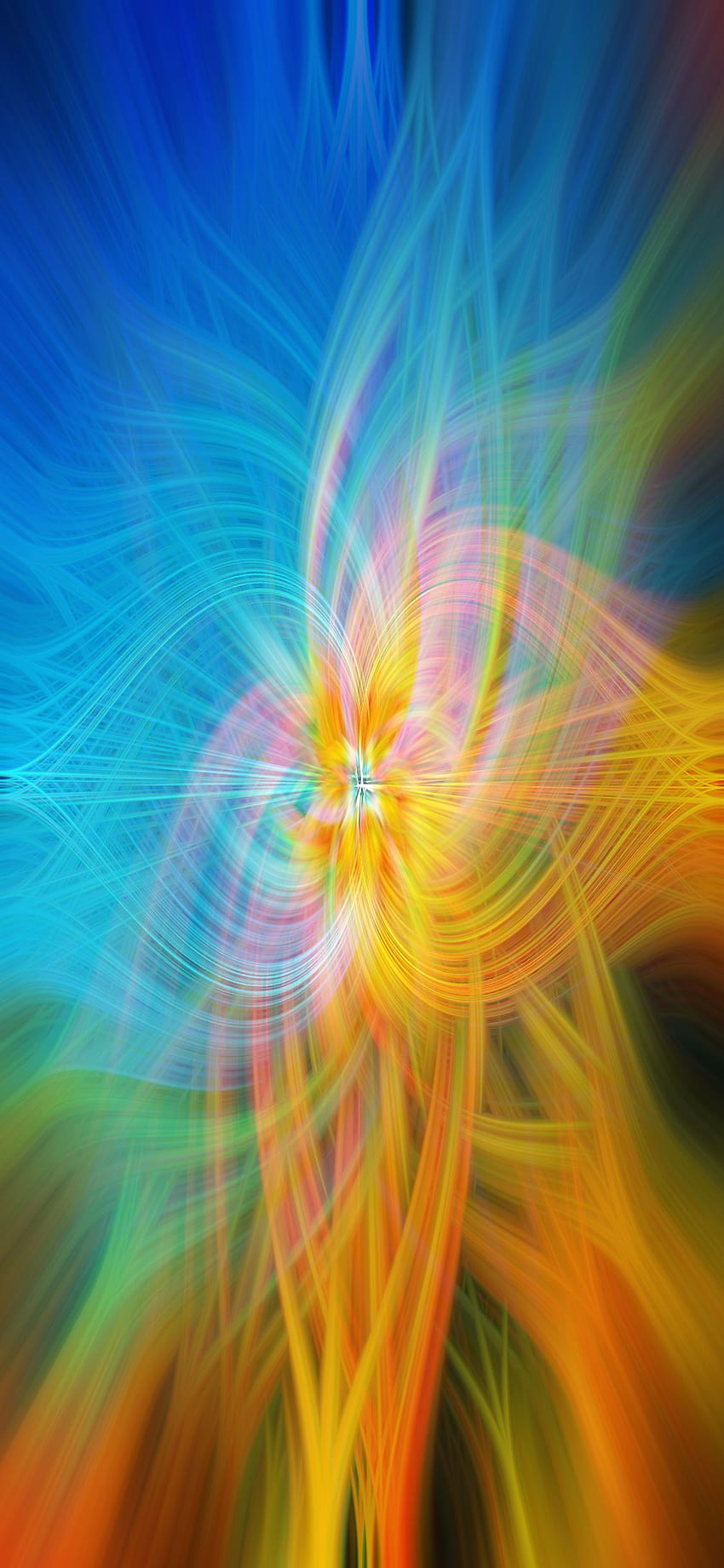 Najlepszy abstrakcyjny efekt skręconych włókien świetlnych, kolorowy abstrakcyjny twirl Tapeta na telefon HD