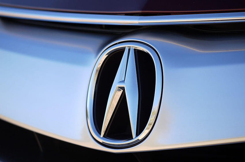 Logo Acura, znaczenie i historia symbolu samochodu Acura, tło emblematu Hondy Tapeta HD