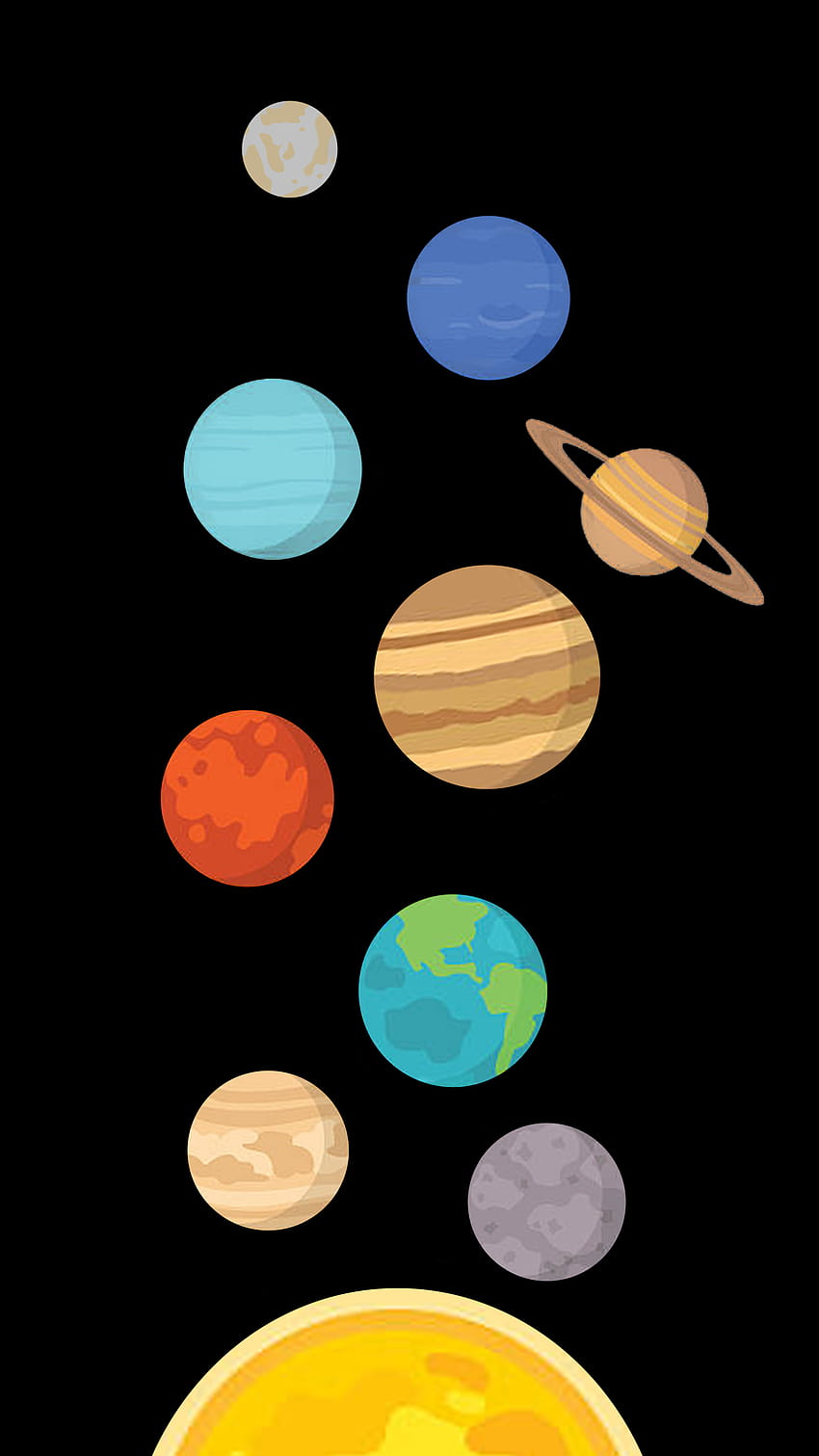 The Solar System, amoled doodles HD phone wallpaper