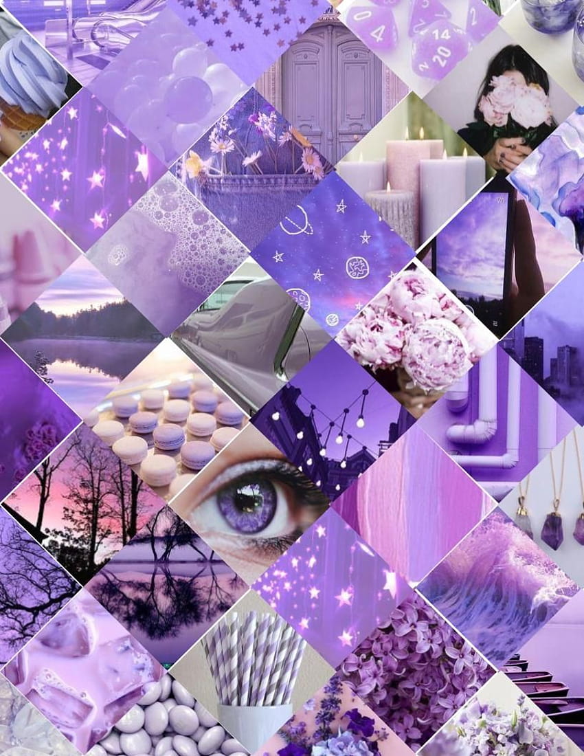 Light Purple Geometric Aesthetic, purple shapes art pattern HD phone wallpaper