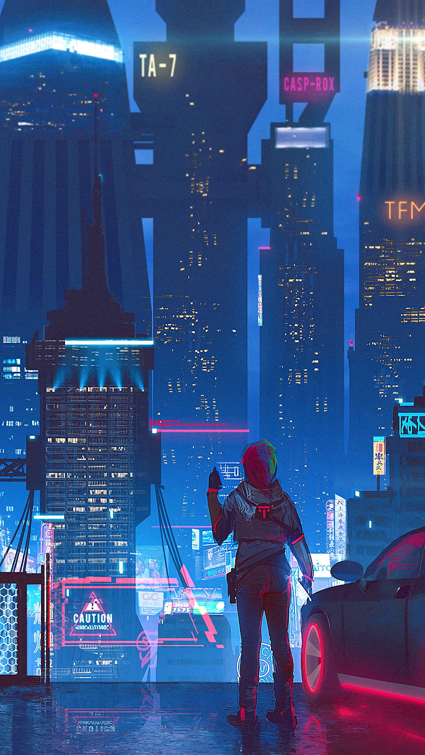 1125x2436 Cyberpunk Girl In Neon Mode 5k Iphone XS,Iphone 10,Iphone X ,HD  4k Wallpapers,Images,Backgrounds,Photos and Pictures