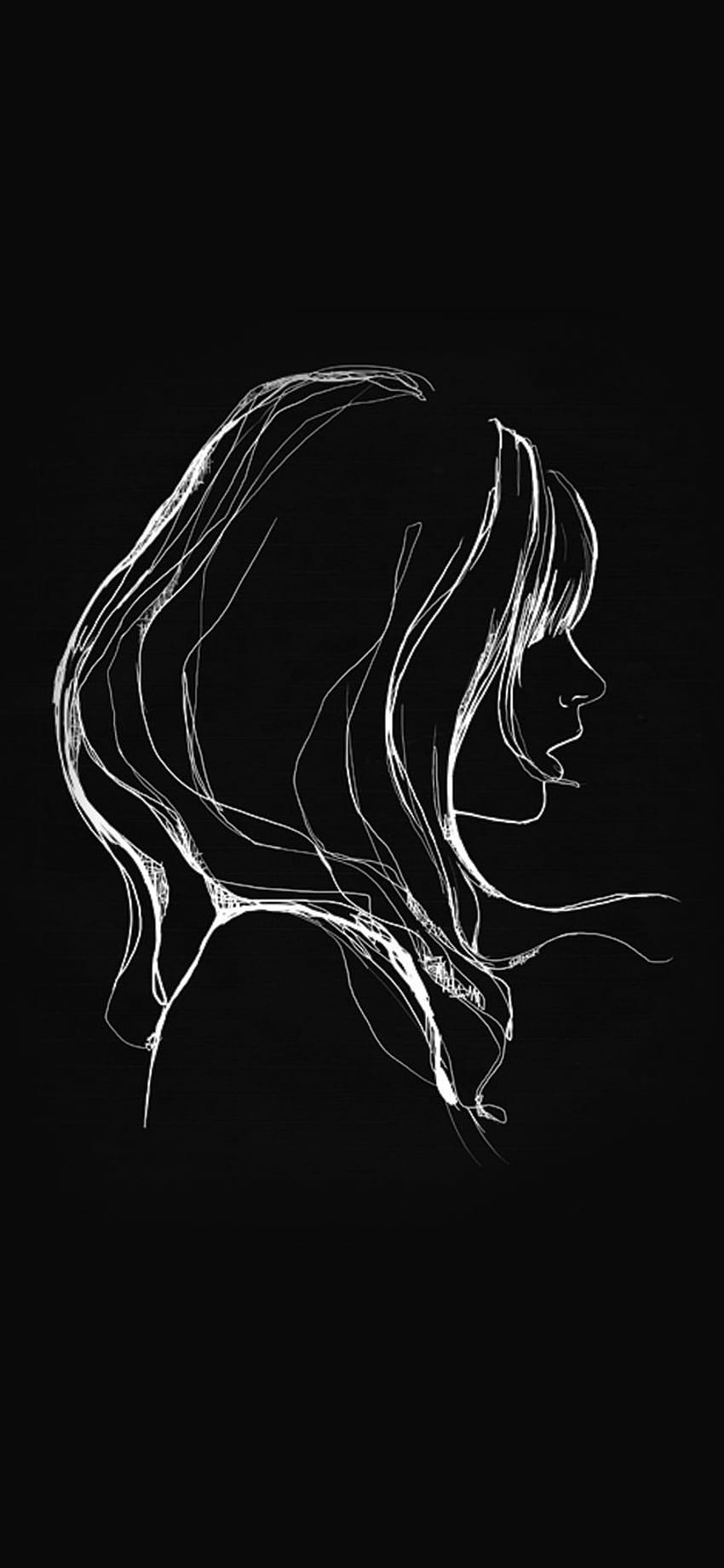 Black Drawing Top Black Drawing Backgrounds [1125x2436] for your , Mobile &  Tablet, women line art HD phone wallpaper | Pxfuel