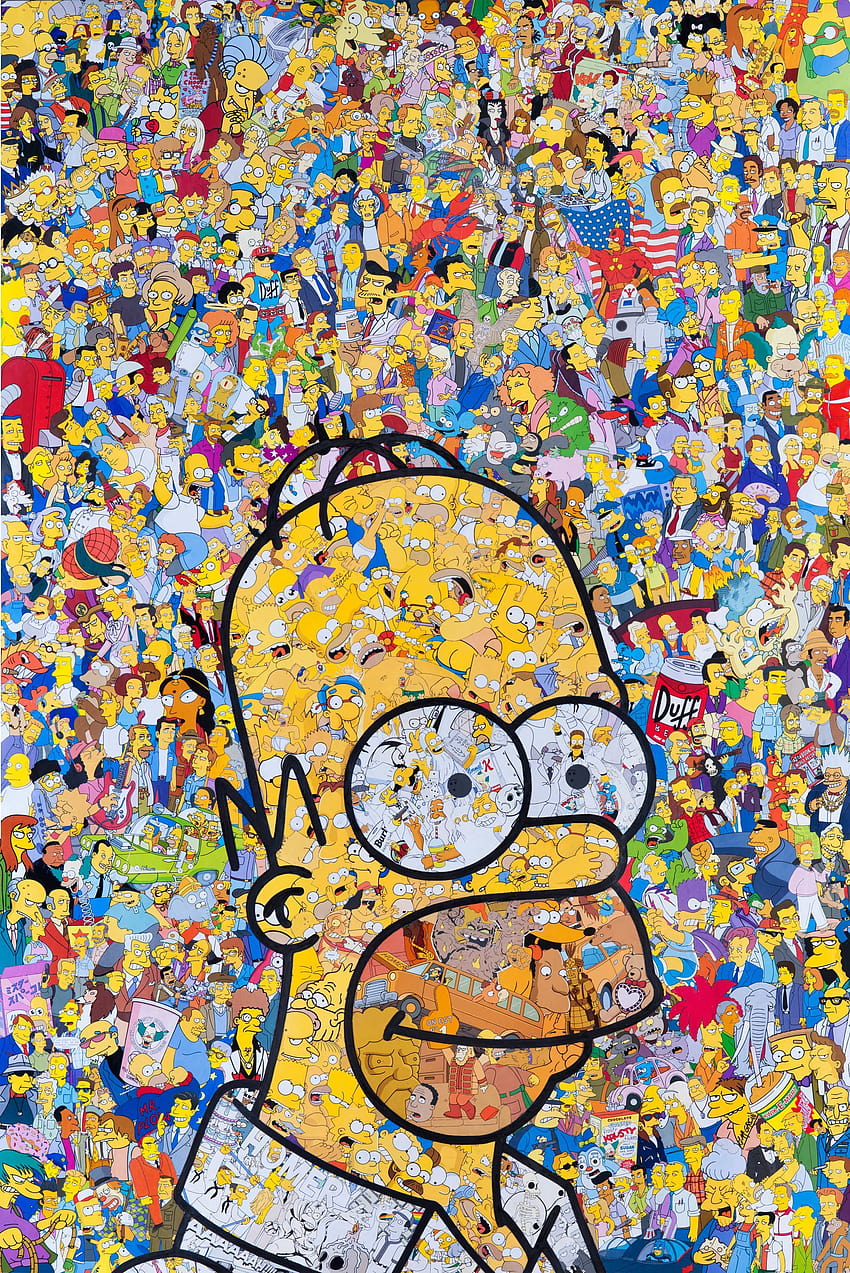 The Simpsons by Mr Garcin, the simpsons iphone HD phone wallpaper