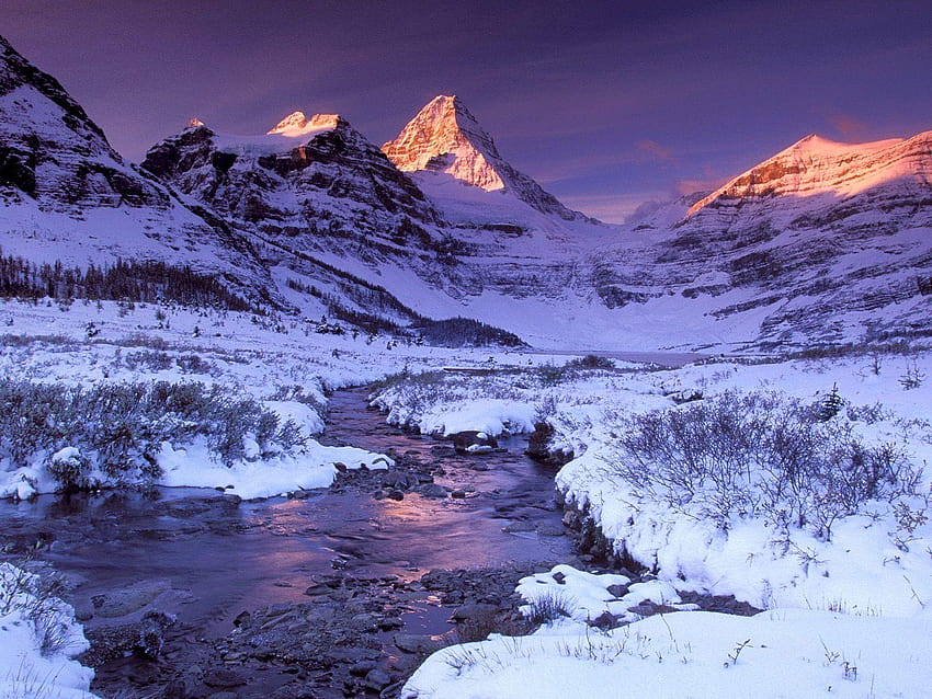 paisaje alpino de invierno, paisaje alpino fondo de pantalla