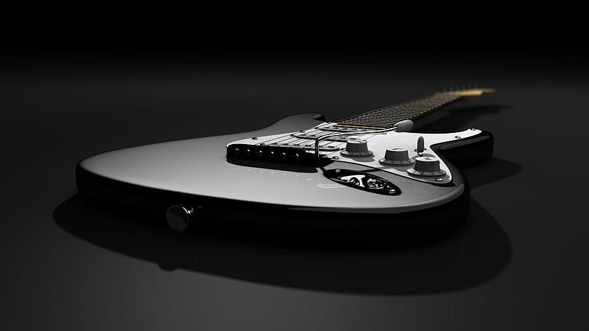 Fender Guitars Stratocaster Fresh New Black and White, chitarre Sfondo HD