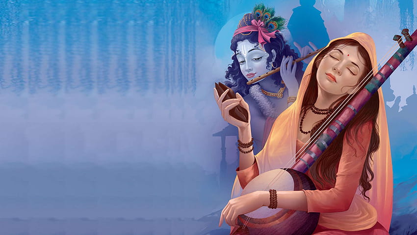 Meera와 Krishna: He를 제외한 모든 여성입니다., krishna meera HD 월페이퍼
