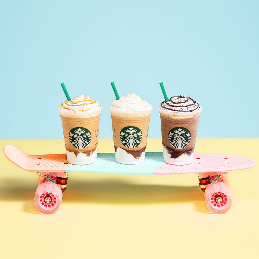 Starbucks Summer, естетични летни напитки HD тапет
