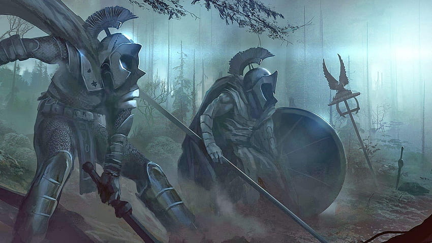 Spartan Warriors Fantasy Armor Shield Weapon X HD wallpaper