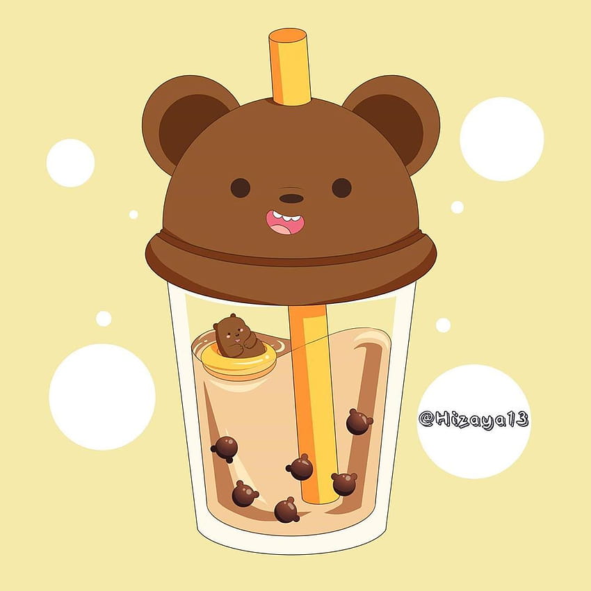 Hizaya13 on Instagram: “Latte flavour with bear, we bare bears boba HD ...