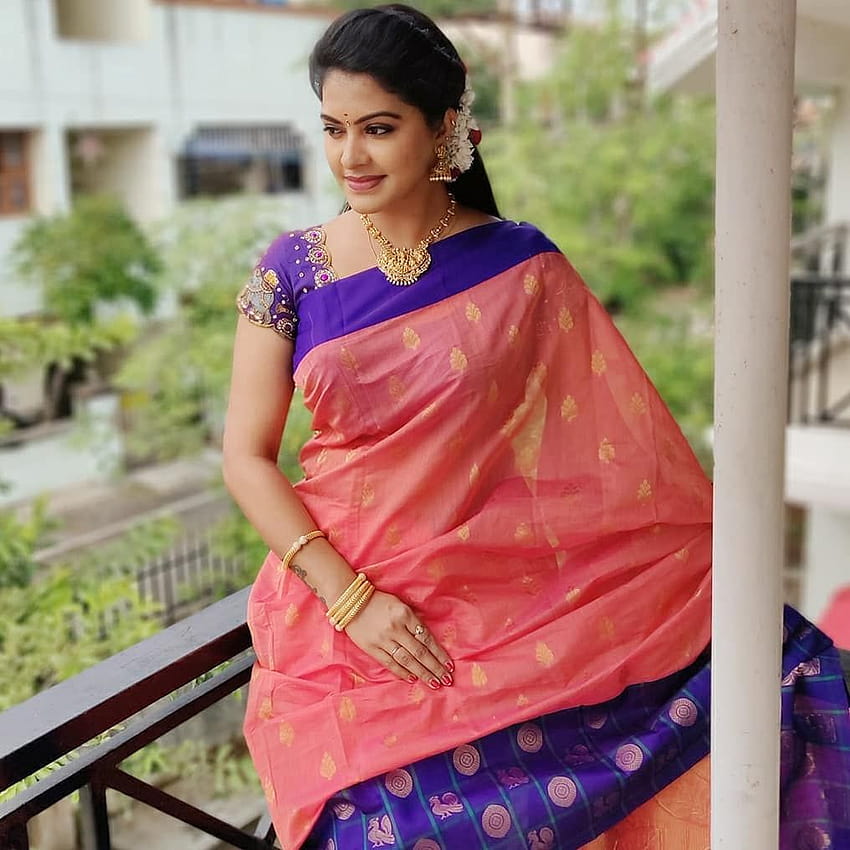 Attrice seriale Rachitha Dinesh Beautiful Gorgeous Saree Pics in, rachitha mahalakshmi Sfondo del telefono HD
