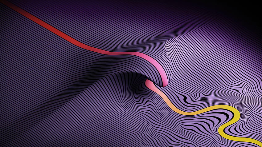1360x768 Wavy Lines Abstract Laptop , abstract wavy vibrant HD wallpaper