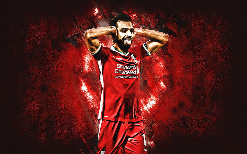 Mohamed Salah, Liverpool FC, pesepakbola Mesir, seragam Liverpool 2021, sepak bola, Inggris dengan resolusi 2880x1800. Kualitas tinggi, pemain liverpool 2021 Wallpaper HD