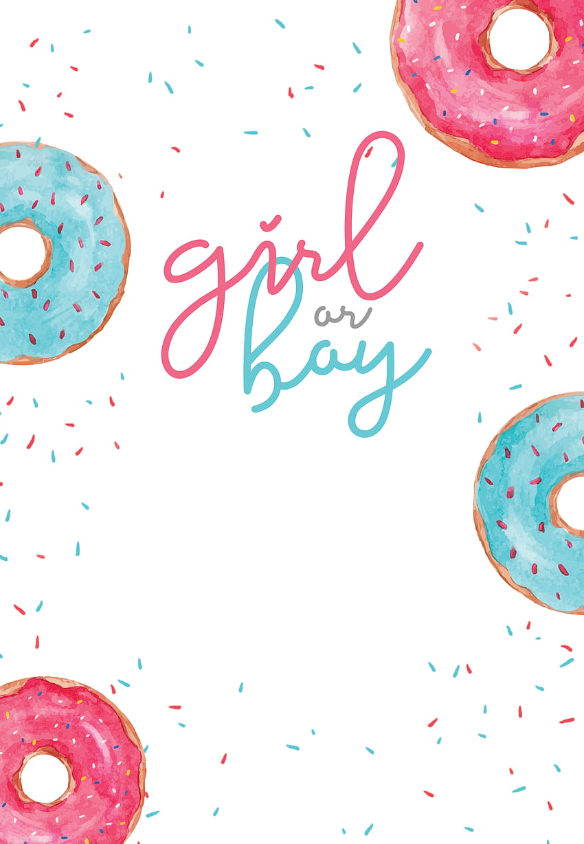 Sprinkled donut, gender reveal HD phone wallpaper