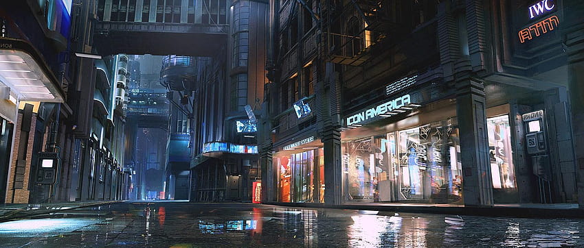 streets, futuristic, digital art, concept art, cities, cyberpunk 2077 concept art HD wallpaper