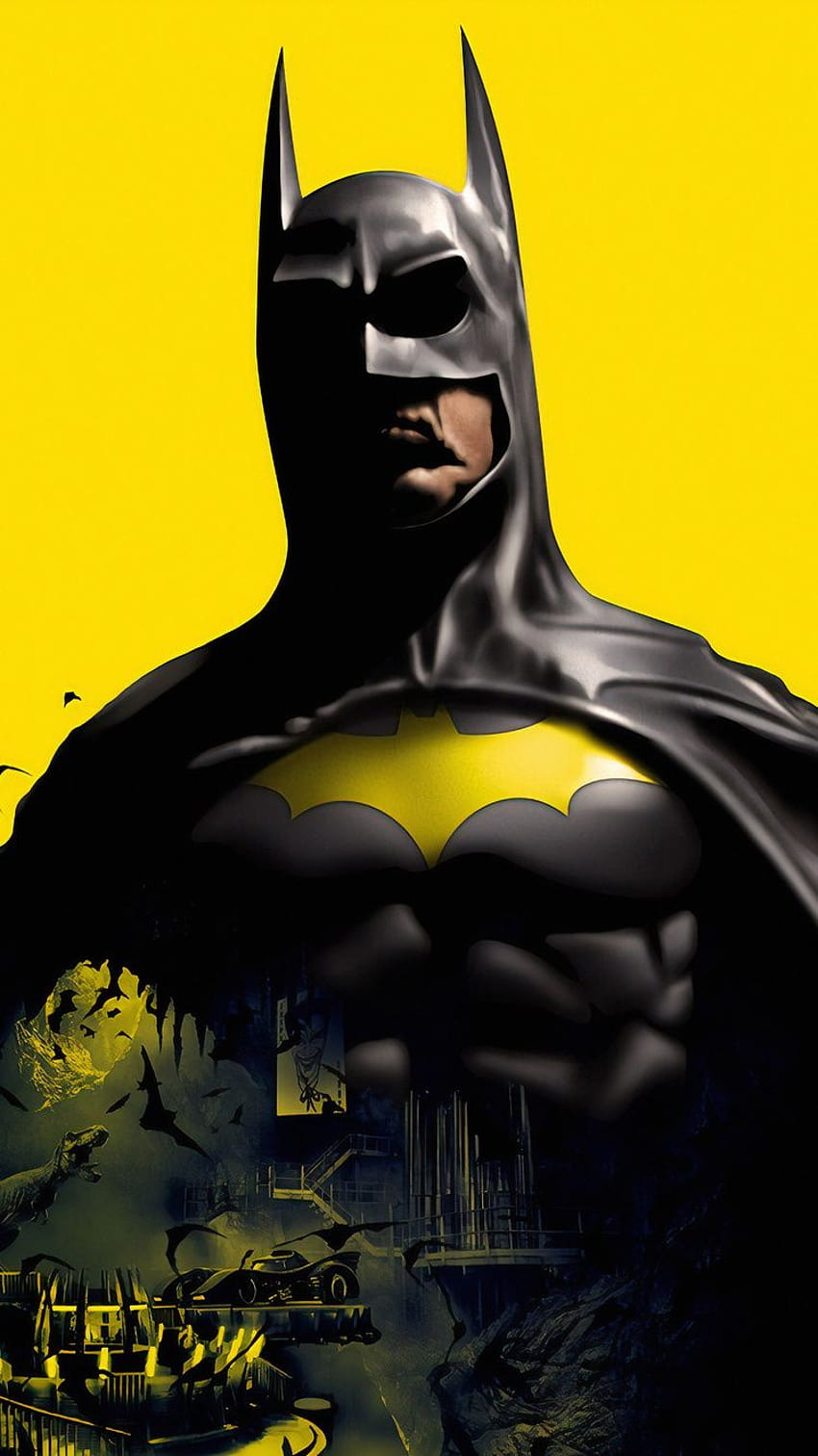 Batman amarillo s de Batman amarillo, estética de batman fondo de pantalla del teléfono