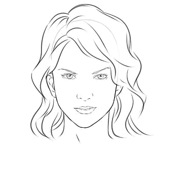 easy girl face sketch