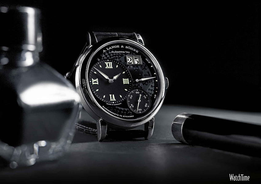 시계 : A. Lange & Söhne 베이직 블랙 시계, 손목 시계 HD 월페이퍼