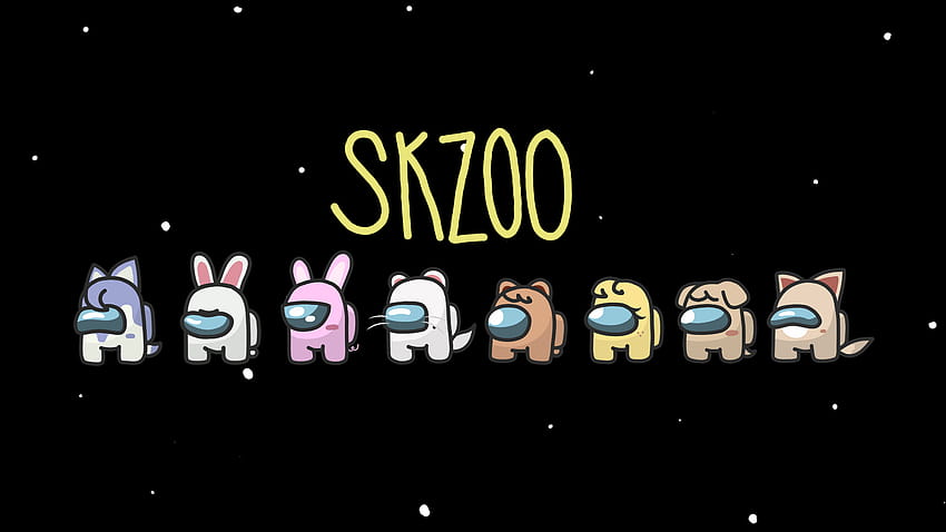 SKZOO as Among Us // แฟนอาร์ต : straykids วอลล์เปเปอร์ HD
