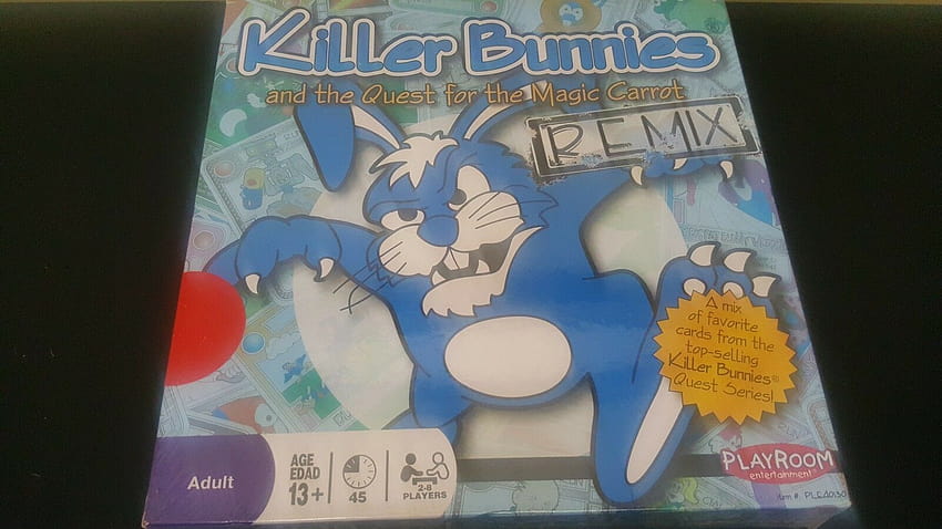 Killer Bunnies Blue Remix Quest for The Magic Carrot Cards Juego RARO a la venta en línea fondo de pantalla
