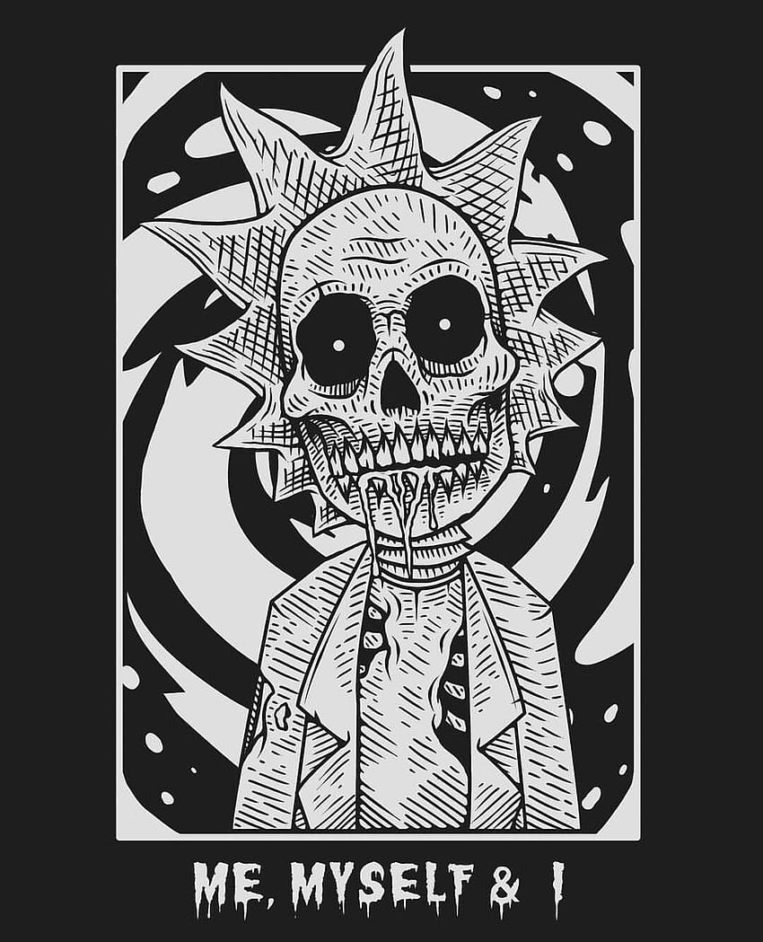 Black And White Rick And Morty posted by Ryan Tremblay, gangster rick and morty HD phone wallpaper