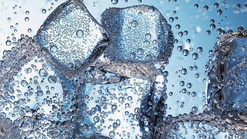 1366x768 Ice, Bubbles, Bubbles, Soda, Macro, Water, Ice HD wallpaper