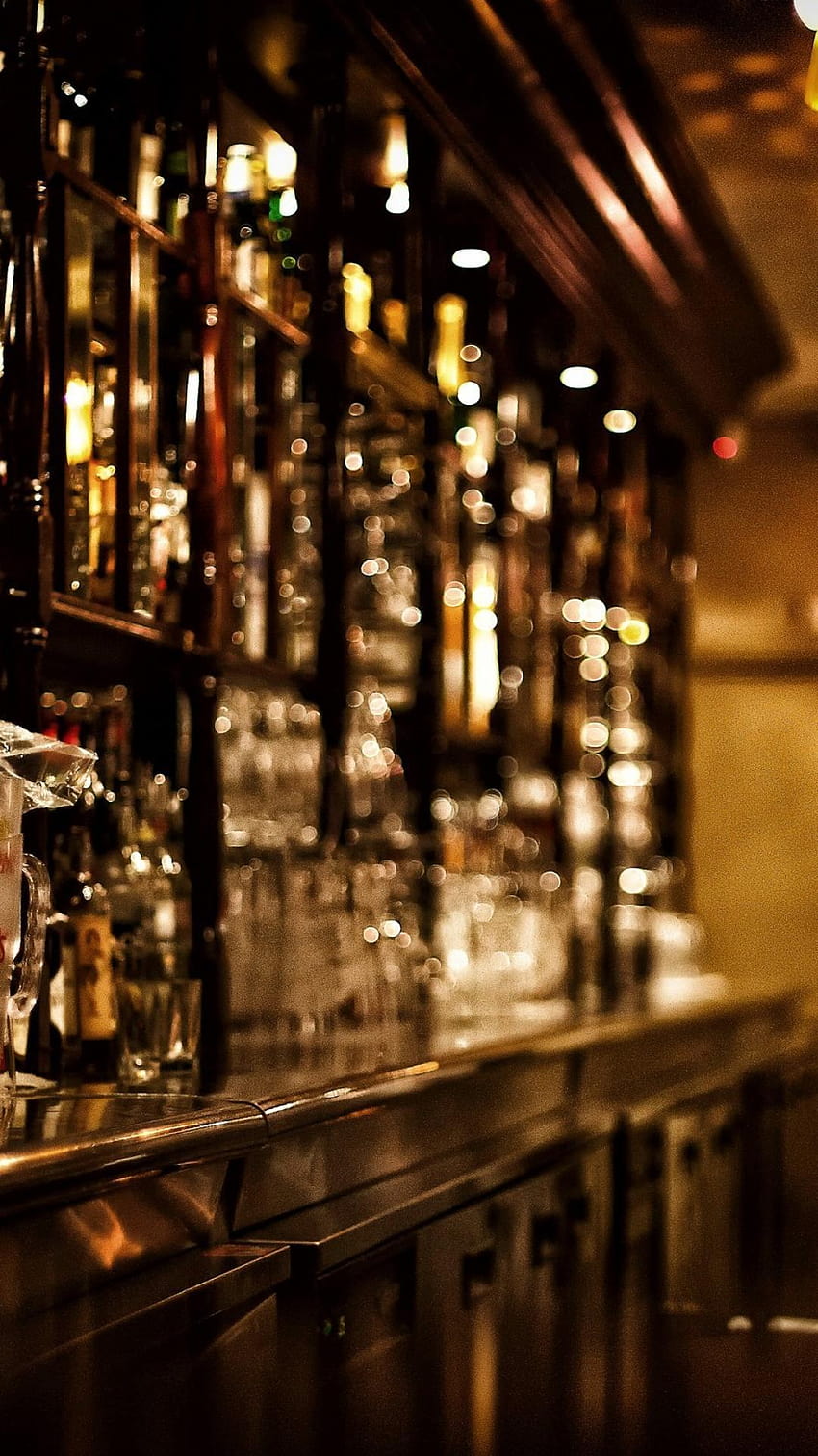 Interior botellas bar bebidas pub fondo de pantalla del teléfono