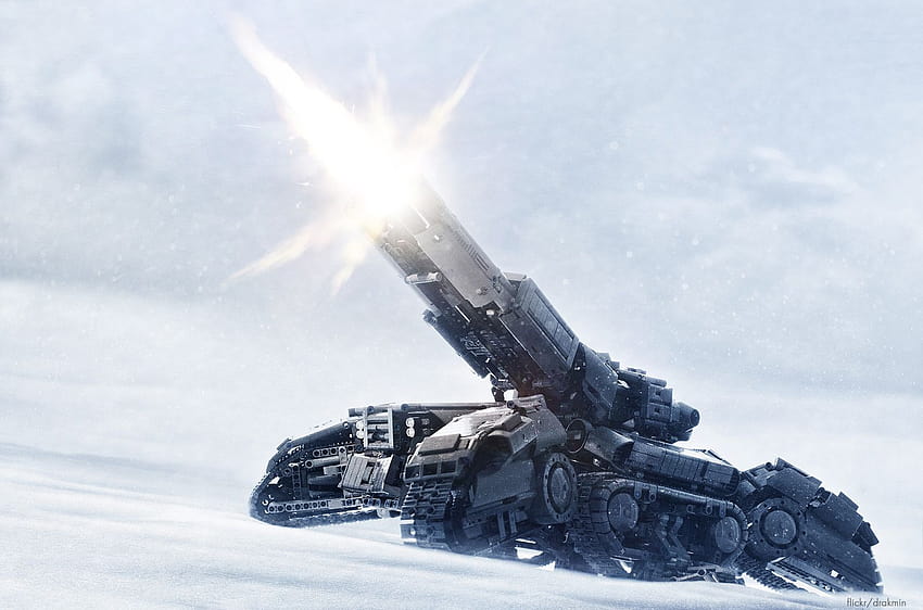 : snow, vehicle, weapon, tank, LEGO, StarCraft, zing, siege, craft, missile, star, shoot, moc, afol, muzzle, sc2, siegetank 1600x1057, missile tank HD wallpaper