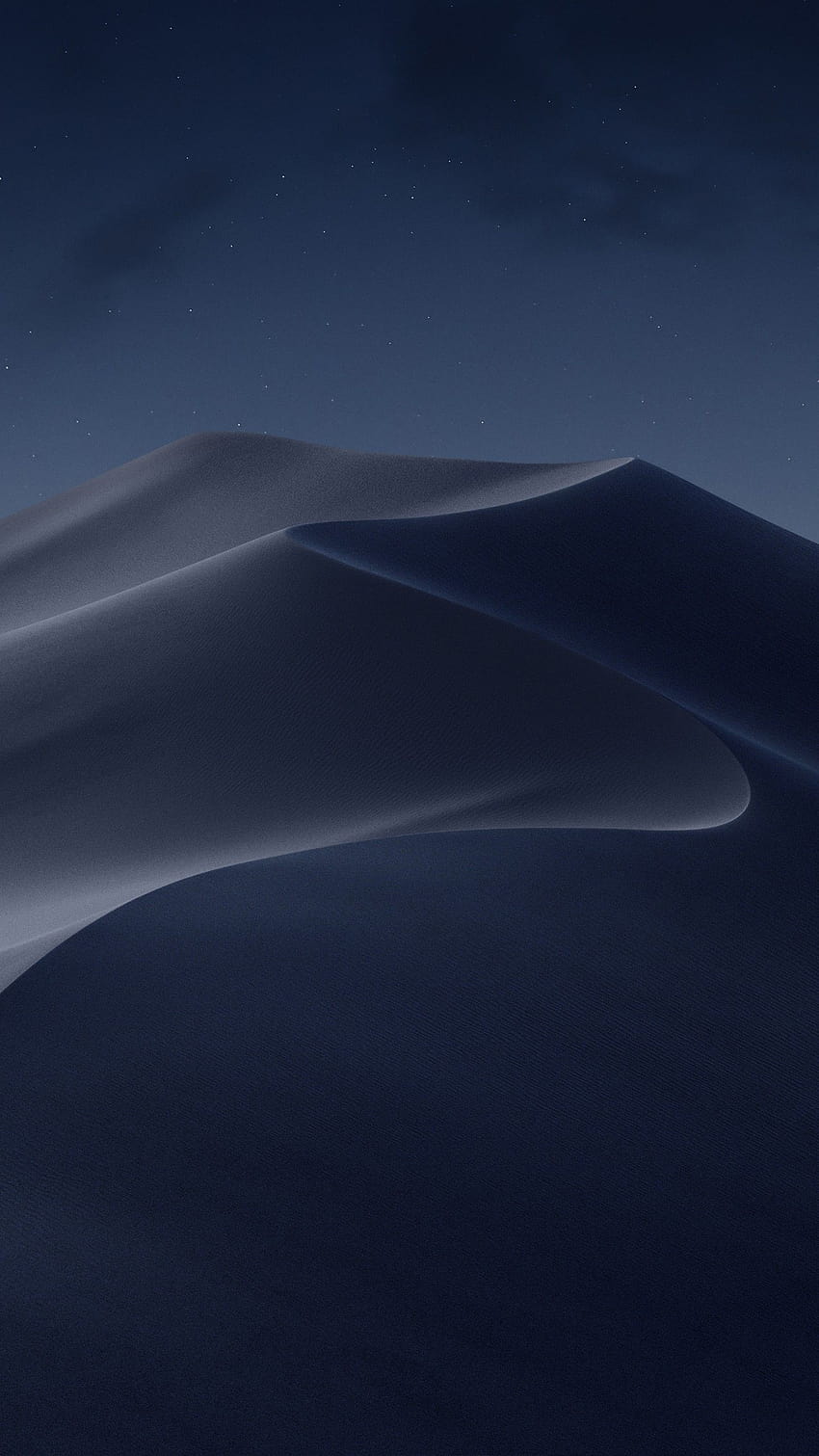 macOS Mojave Night Desert, noche del desierto fondo de pantalla del teléfono