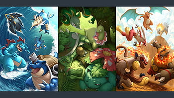 Pokemon X and Y Starters Wallpaper by UnlethalMango on DeviantArt