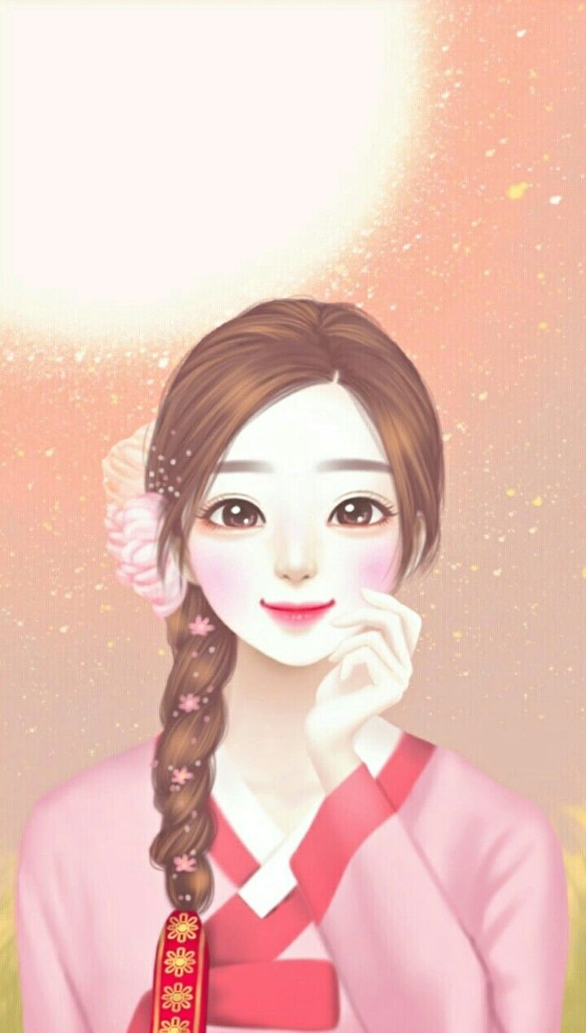 Girl Cartoon posted by Ethan Mercado, korean girl cartoon HD phone ...