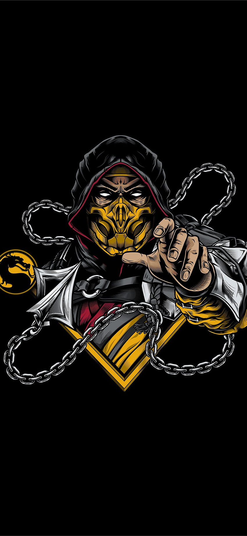 Skorpion Sub Zero Mortal Kombat Minimal iPhone X, Skorpion und Sub Zero HD-Handy-Hintergrundbild