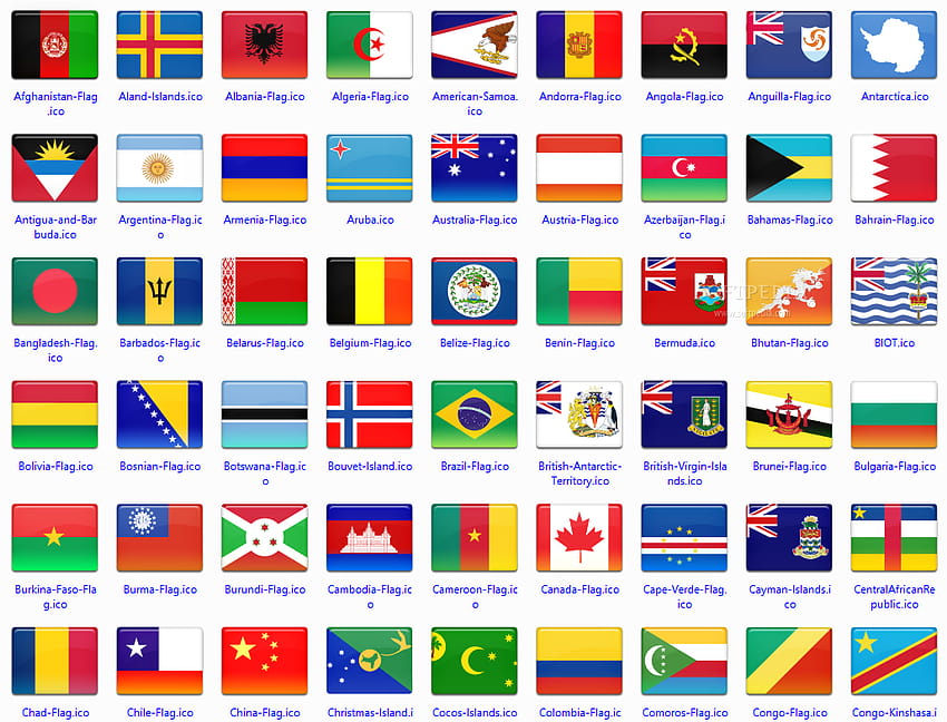 채색 : 모든 국가 국기 아이콘, 이름이 있는 세계 국기 HD 월페이퍼
