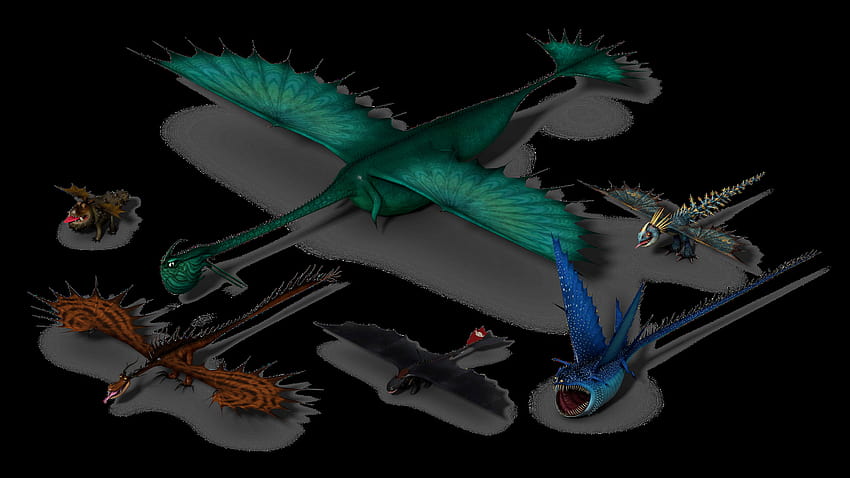 способни модели на дракони от Wild Skies ~ Berk's Grapevine HD тапет