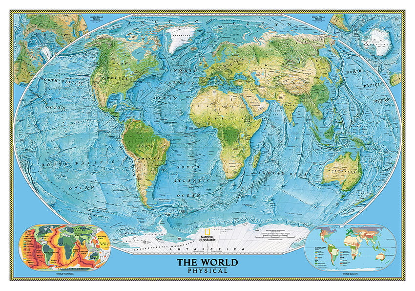 Digital Dunia Fisik, peta dunia fisik Wallpaper HD