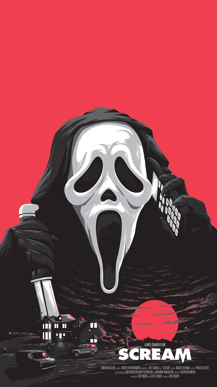 Ghostface krzyczy iPhone, ikona krzyku Tapeta na telefon HD