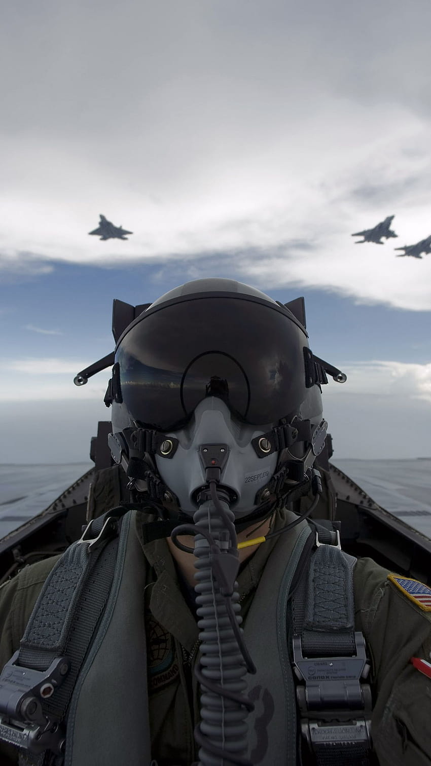 Kampfpilot, Jagdflugzeug-Cockpit auf dem iPhone HD-Handy-Hintergrundbild