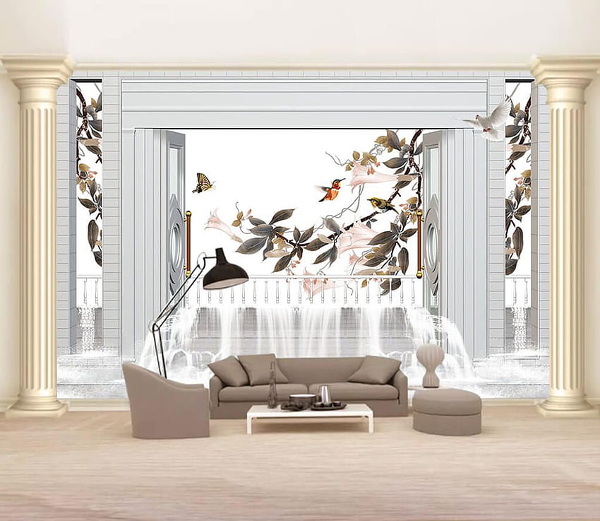 mural Blanco, habitación y muebles Nr.dec_7252, impresión digital fondo de pantalla
