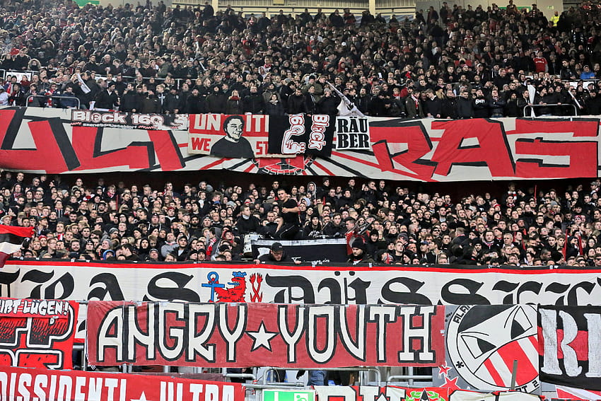 Fankurve von Fortuna Düsseldorf Ultras Angry Youth Fortuna, fortuna dusseldorf papel de parede HD