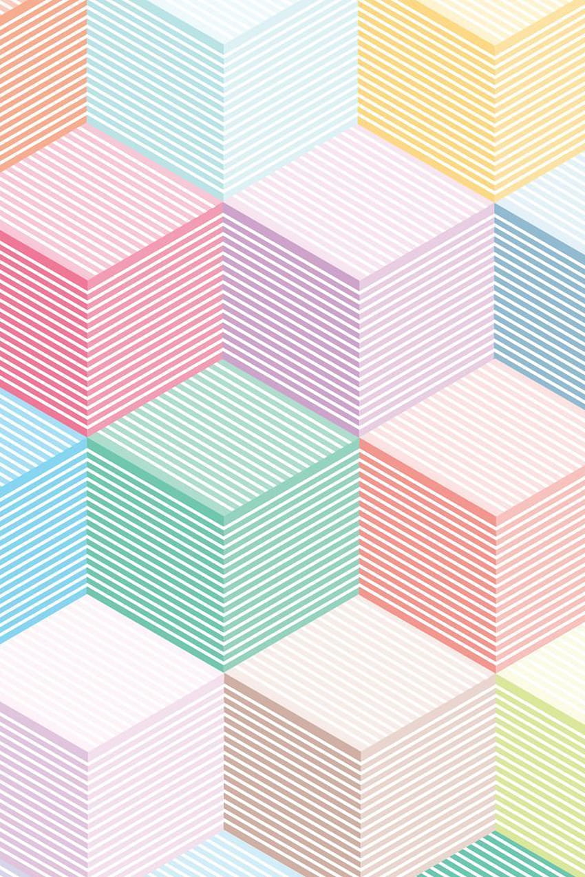 Pastel geometric pattern, geometric shapes pattern HD phone wallpaper