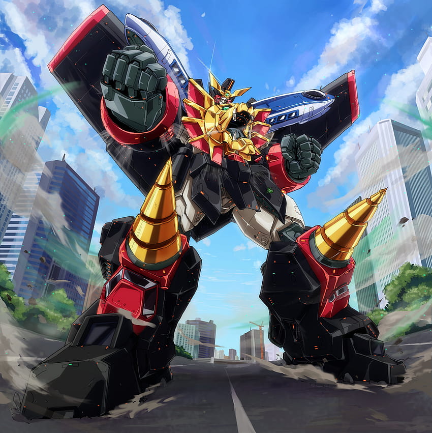 Anime Mech Super Robot Wars The King Of Braves Gaogaigar Gaogaigar Artwork Digital Art Fan Art HD phone wallpaper
