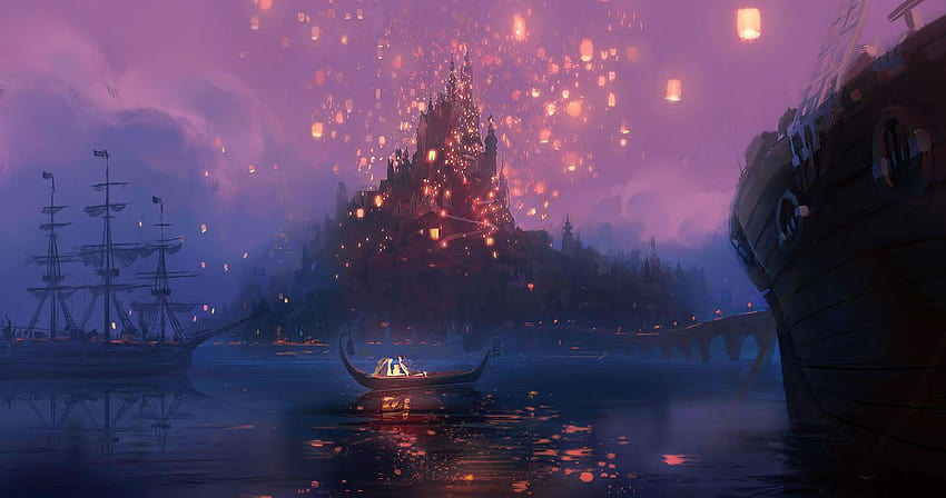 Rapunzel's Castle Concept Art from Disney's Tangled, foto tangled HD wallpaper