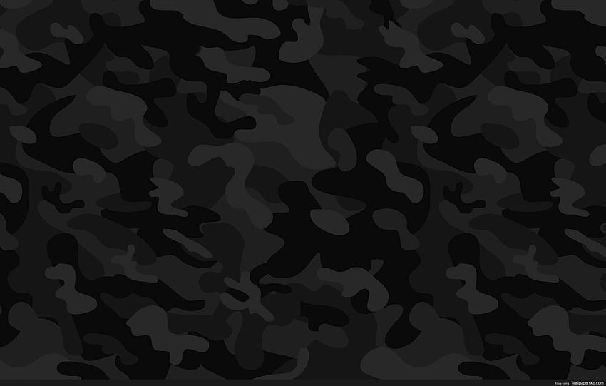 Black Camouflage posted by Ryan Thompson, dark camo HD wallpaper