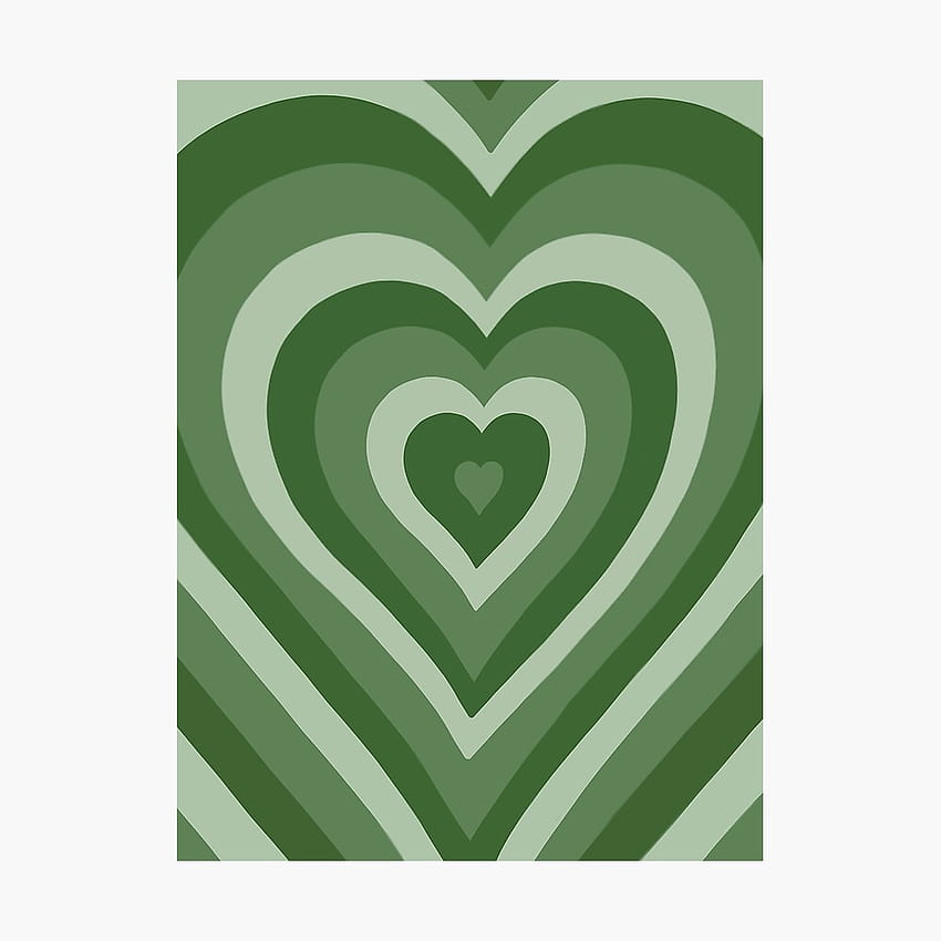 SAGE HEART LATTE, sage green heart HD phone wallpaper