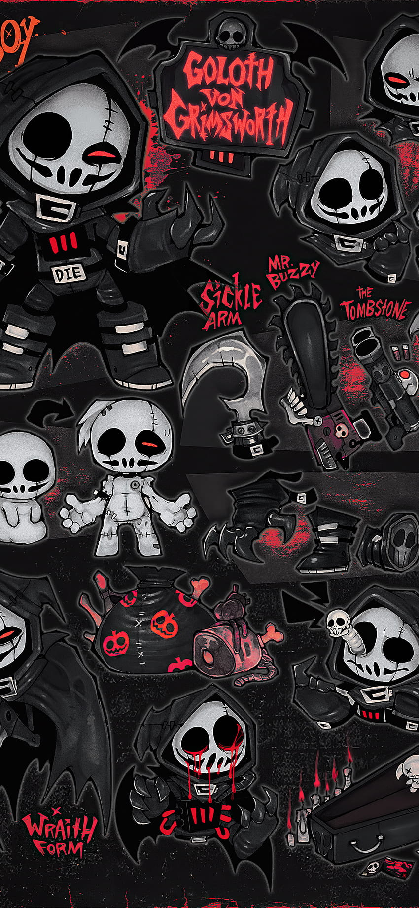 1125x2436 Grim Reapers Skulls Iphone XS,Iphone 10,Iphone X , Backgrounds, and, kawaii grim reaper HD phone wallpaper