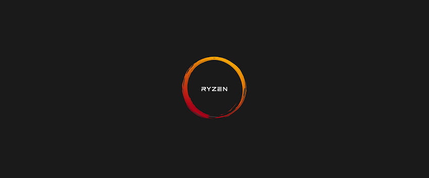 Ryzen gris simple [3840x1600]: ancha fondo de pantalla