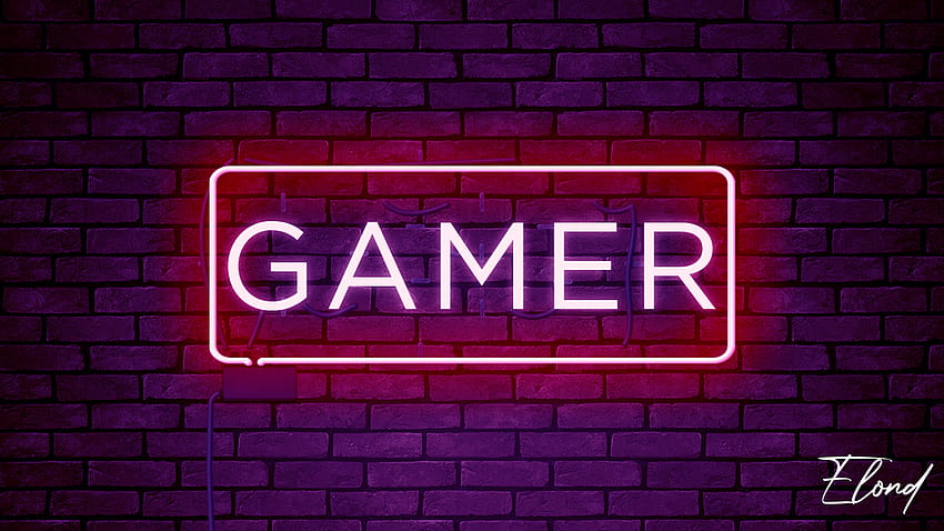 Neon Gamer, neon para jogos papel de parede HD