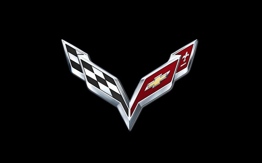 Chevrolet Corvette, logo chevroleta Tapeta HD